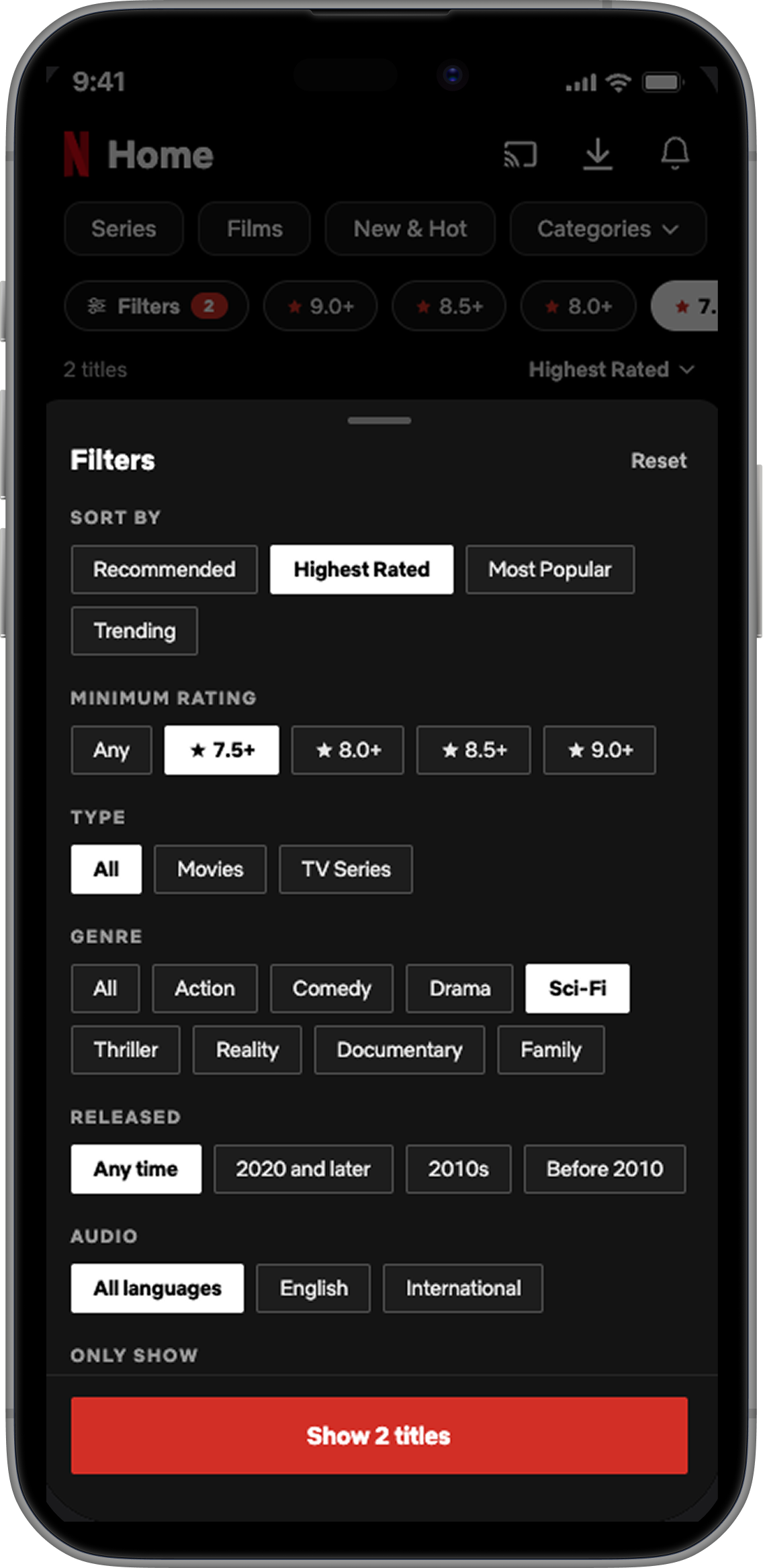 First iteration: preset rating buttons